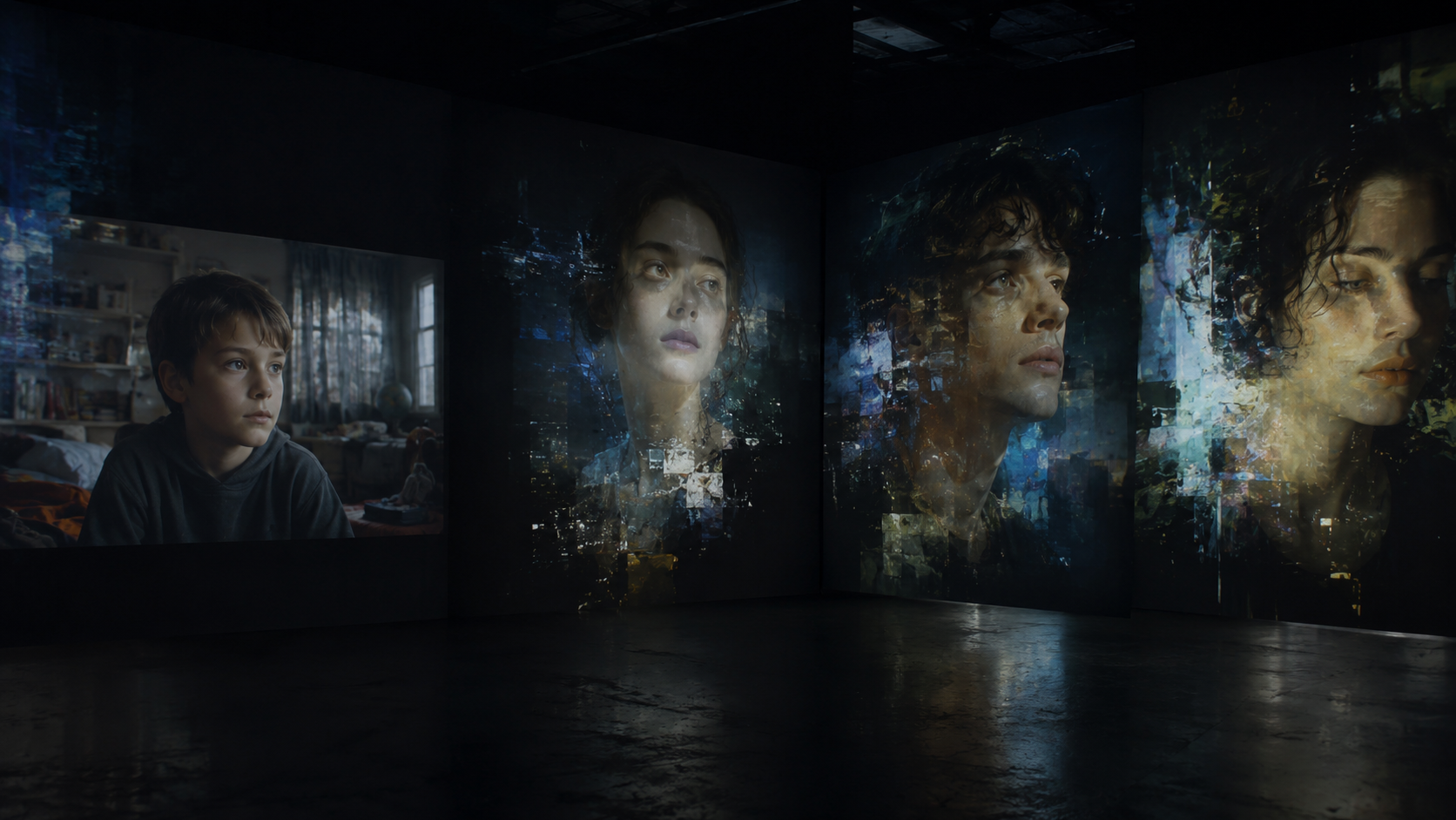 Four digital characters